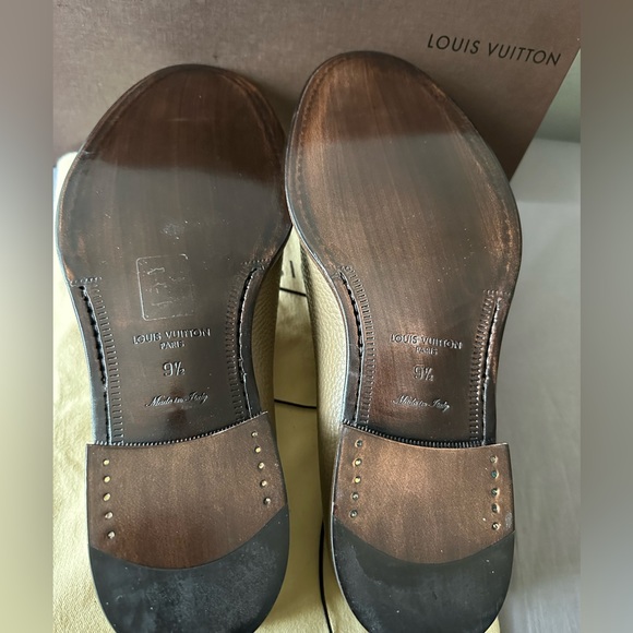 Louis Vuitton Men Shoes Tan Leather New Never Worn 9.5UK 10.5US - Picture 4 of 5